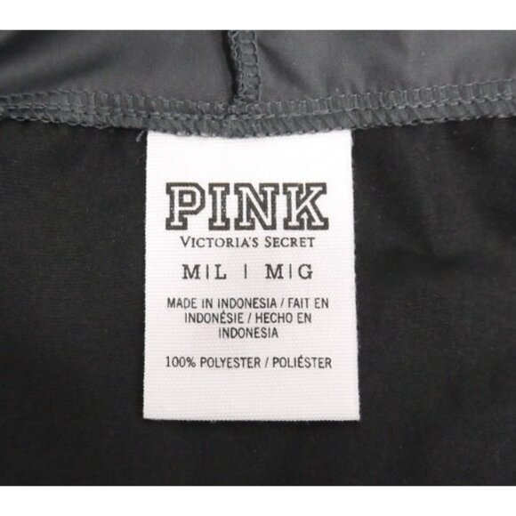 Pink VICTORIA'S SECRET black & gray thin lightweight pullover hoodie Women's M/L - Picture 4 of 4